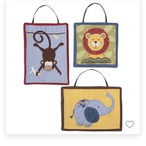 Sweet jojo jungle time wall hangings & toy holder
